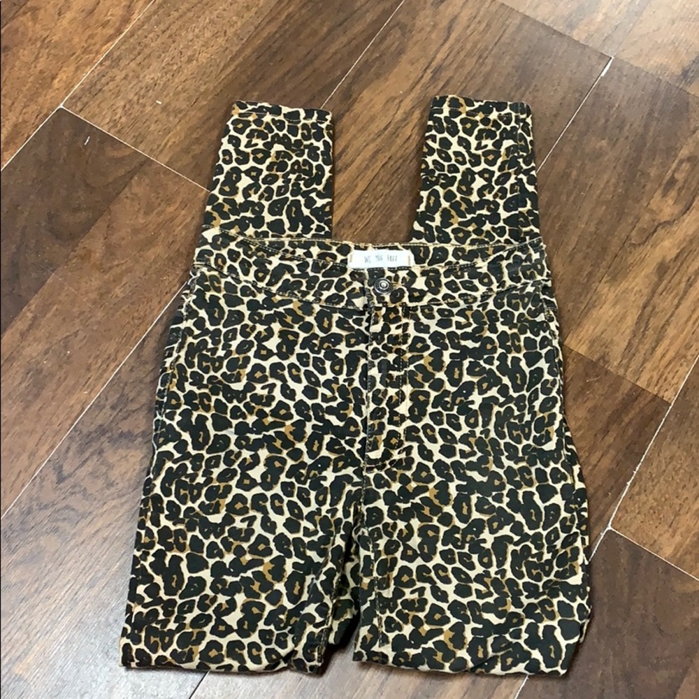 Free people animal print pant size 24